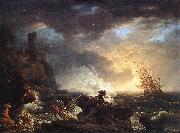 VERNET, Claude-Joseph Shipwreck  wr oil painting artist